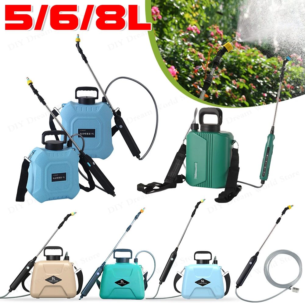 

Electric Sprayer 5/6/8L Shoulder Style Watering Can With Spray Gun Automatic Garden Plant Mister USB Rechargeable Irrigation Too
