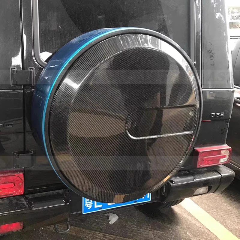 For Mercedes Benz G Class W464 w463 G500 G550 G63 Carbon Fiber Car Spare Wheel Tire Cover Tire Protective Cover  Car Accessories