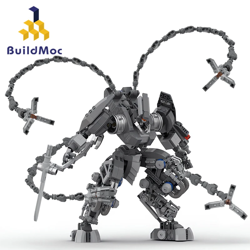 BuildMoc Nostromoed Voidforges Exarch Mecha Robot Building Block Set Ideas Game Figures Model Toys Children Gifts