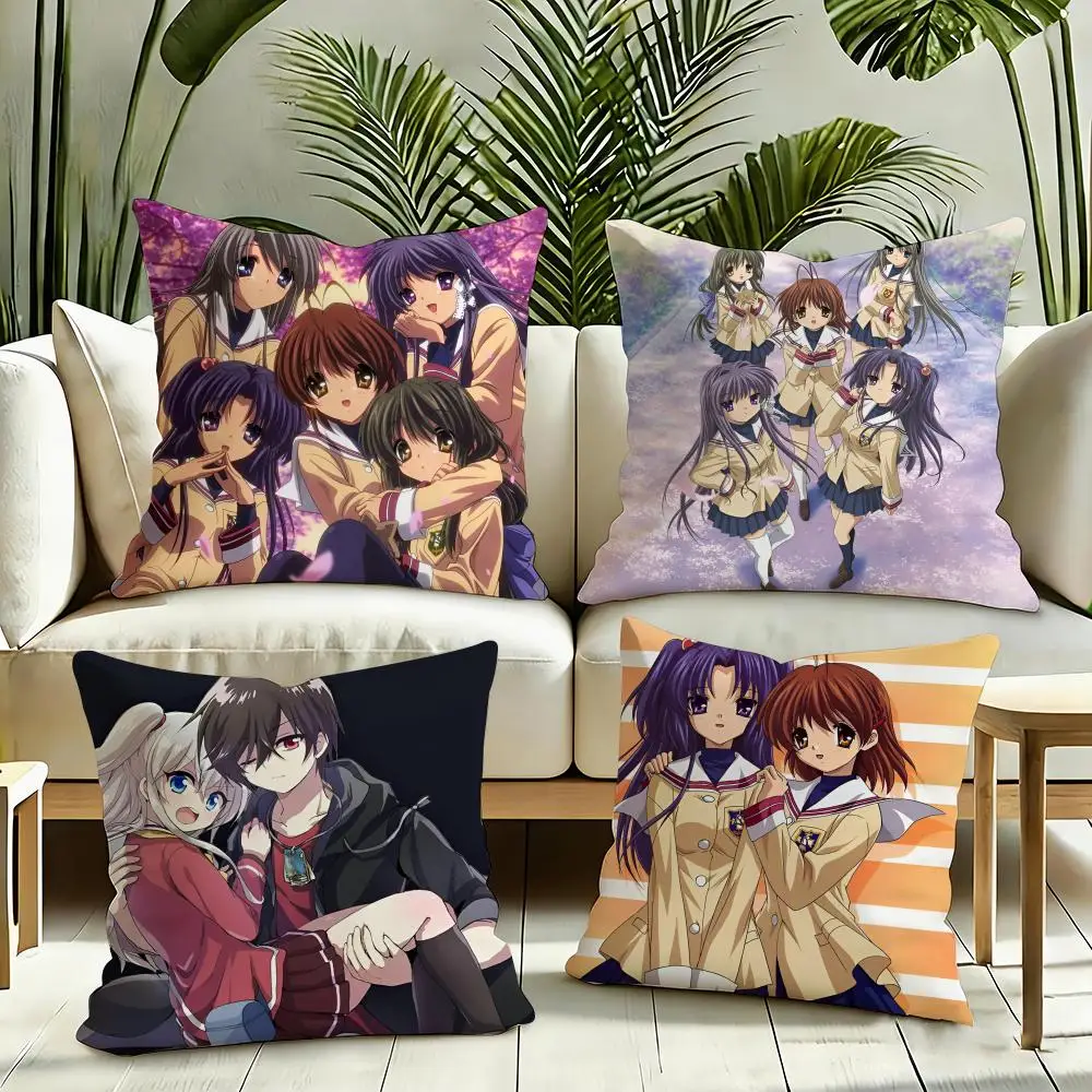 The Tuanzi family Cushion Cover Reversible Plush Pillow Cover Soft Fluffy  Home Decor for Sofa Bedroom