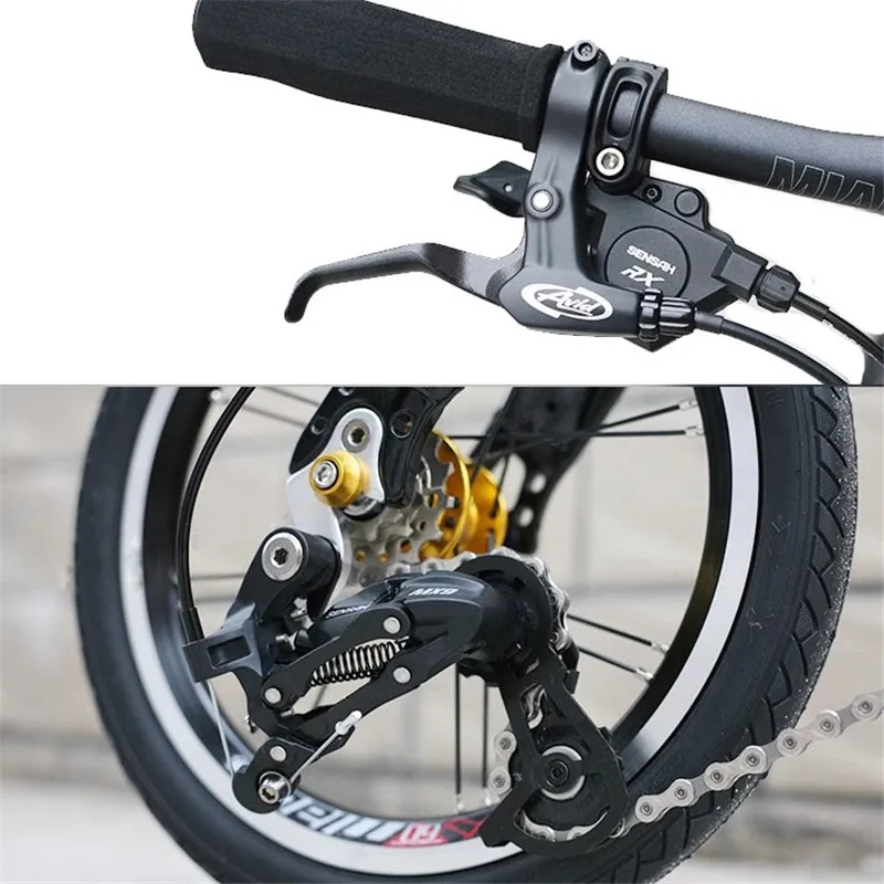 SENSAH MX9 412 Folding Bike 3 Speed Rear Derailleur Front Shift Lever Folding Bicycle Parts Bike Derailleurs Shifter