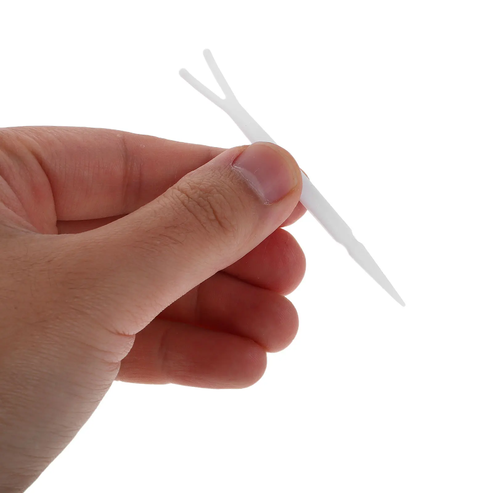 

100Pcs Double Eyelid Applicator White Precision Pointed Tip Y-Fork Rods for Eyelid Tape Placement Natural Eye Makeup Tool