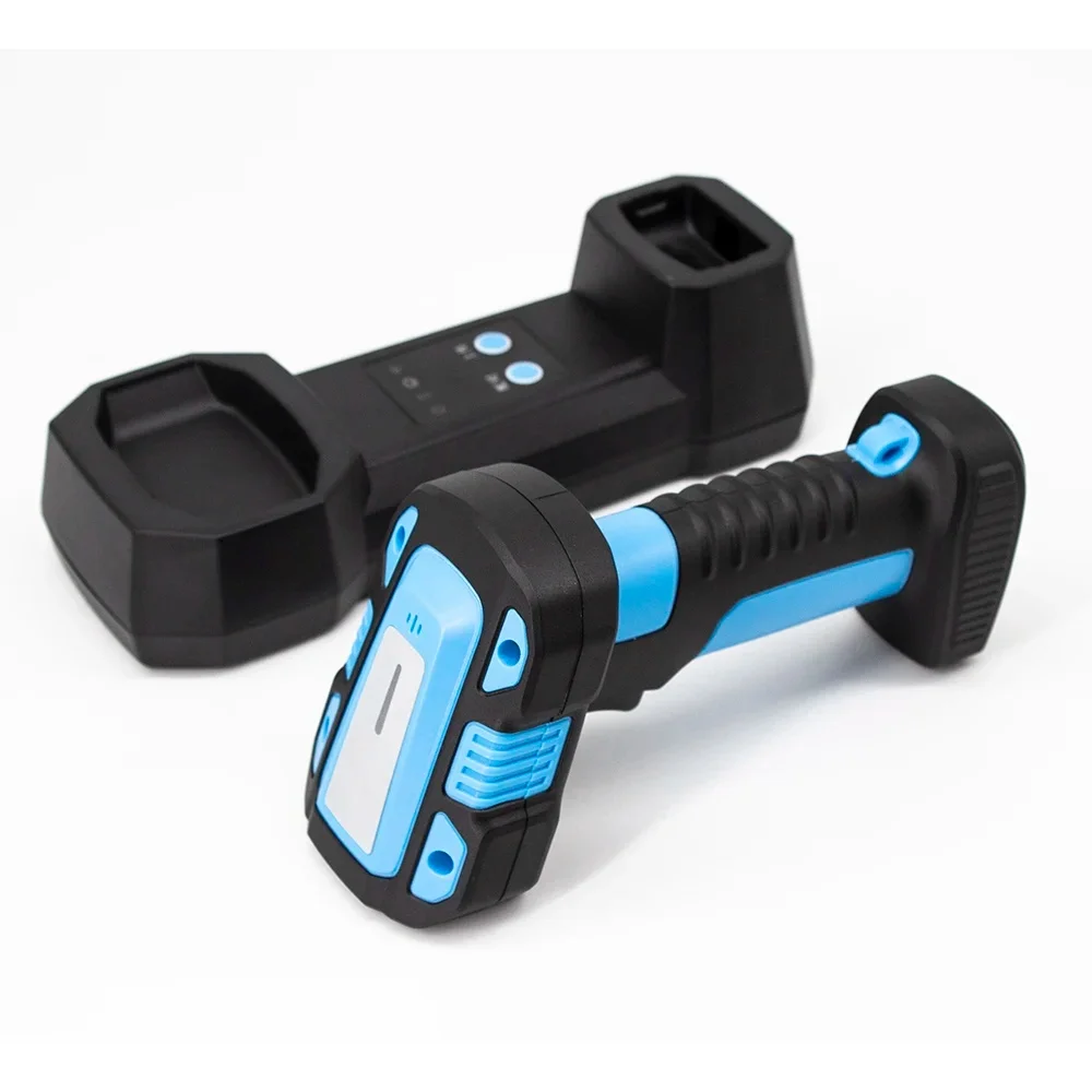 Obturador enrollable CMOS 2D Industrial de alta precisión, lector de código de barras inalámbrico Bluetooth 2D, escáner de código QR de barras portátil