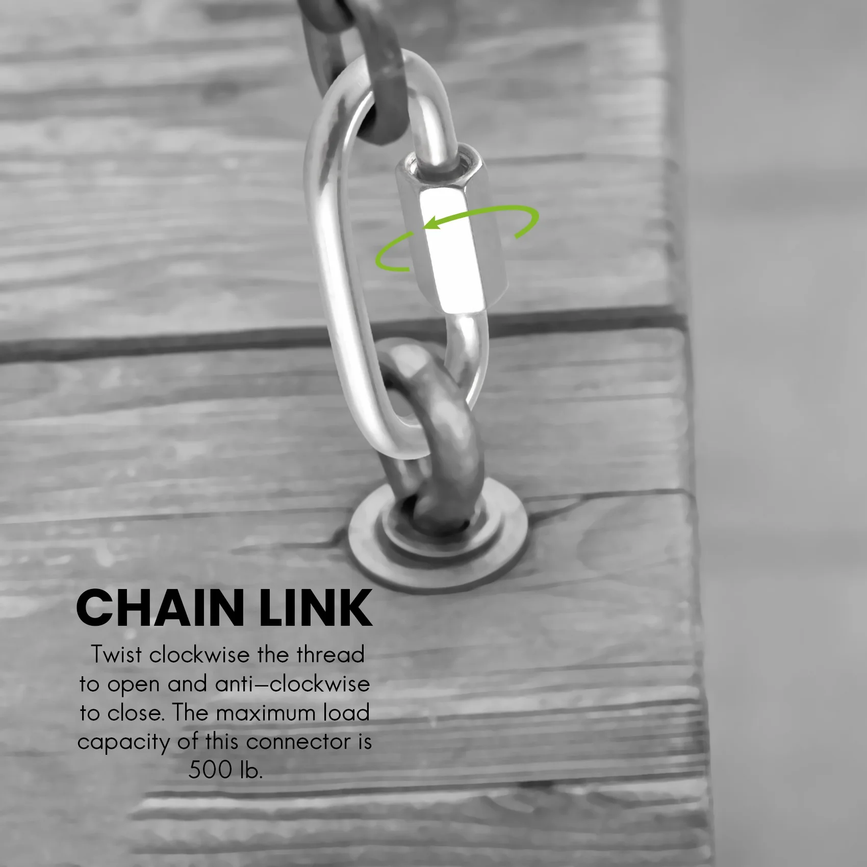 Special Offer~12 Pcs Quick Link 4MM Stainless Steel Chain Connector,Heavy Duty D Shape Locking Looks For Carabiner, Max.Load