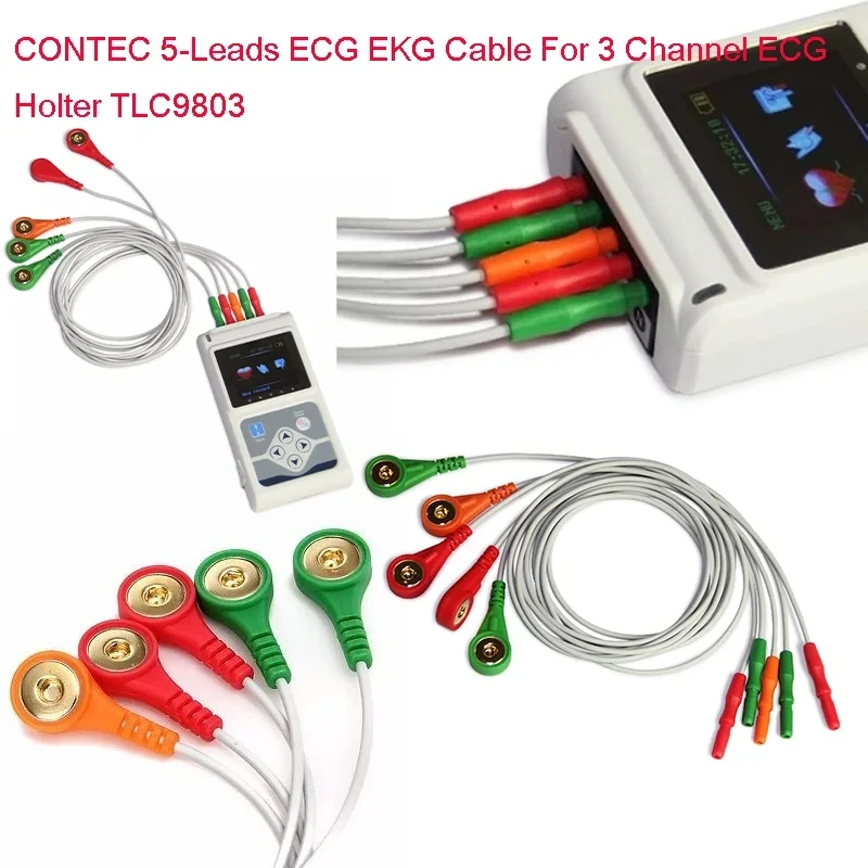 Genuine CONTEC TLC 9803 3 Channels ECG Holter, EKG Holter, Dynamic ECG Monitor System, 24 hours ECG Recorder TLC9803