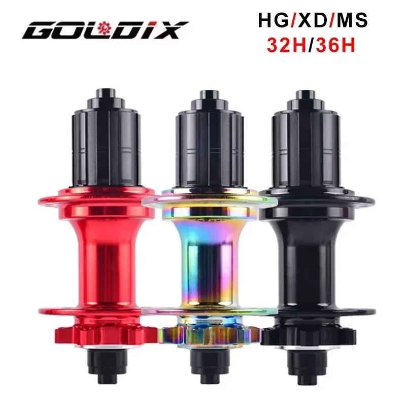 GOLDIX V2 MTB Bicycle Hubs 32/36Holes J-Bend Spokes 6Pcs Sealed Bearing for Mountain Bike Freehub 8/9/10/11/12Speed Bike Parts