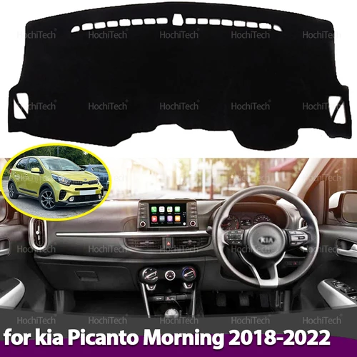 Cubierta para salpicadero de coche, alfombrilla antideslizante, almohadilla protectora, parasol, alfombra para Kia Picanto Morning 2018 2019 2020 2021 2022