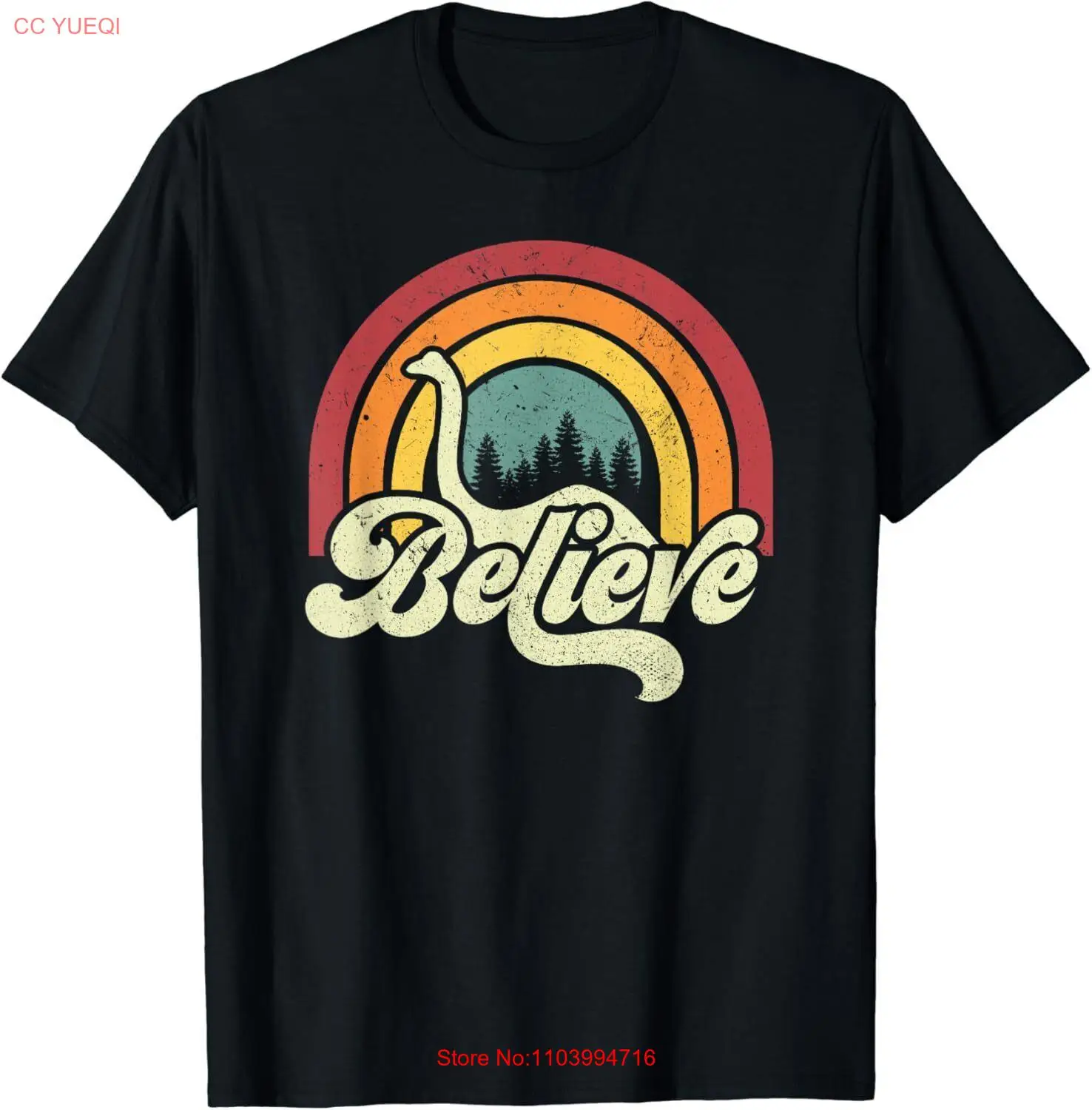 NEW! Loch Ness Monster Nessie Believe Retro Cryptozoology T-Shirt - MADE IN USA