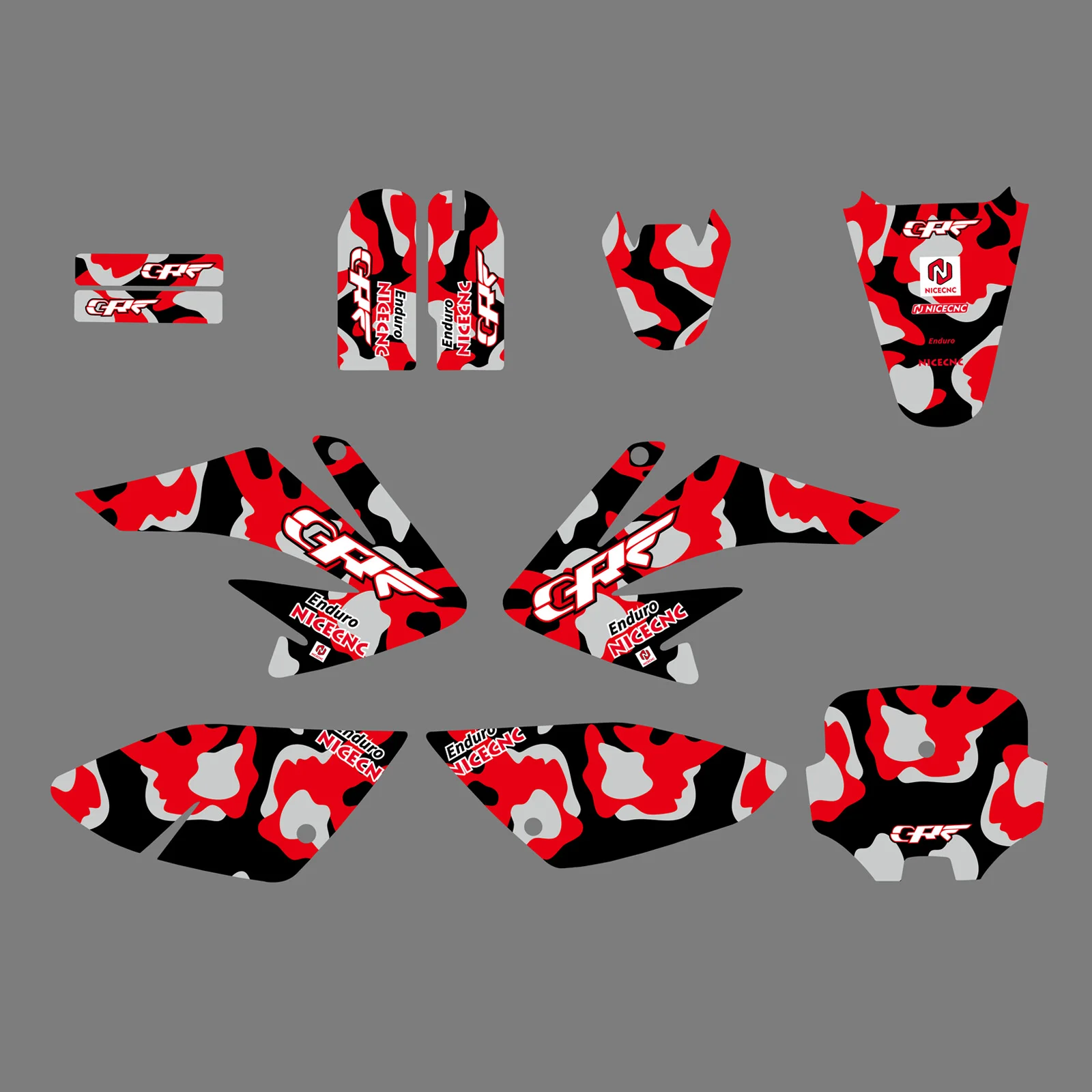 NiceCNC For Honda CRF70 2004-2012 CRF80 CRF100 2004-2010 CRF 70 80 100 Motocross Graphics Background Decals Stickers Customize