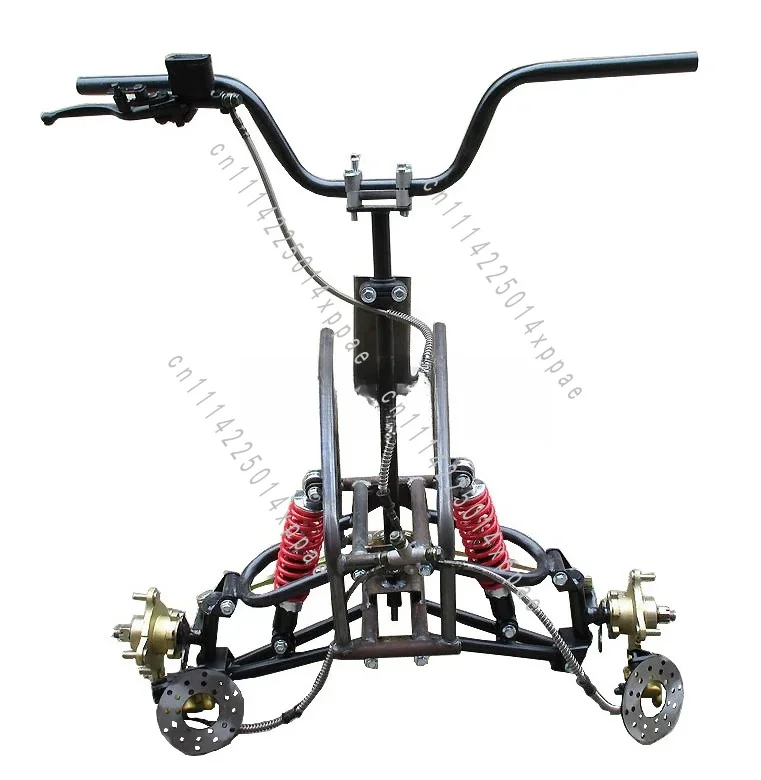DIY Four-wheel Bike Parts, 2-wheel Modification Small Inverted Tricycle Front Axle Frame, Beach Bug SuspensionSteering Assembly