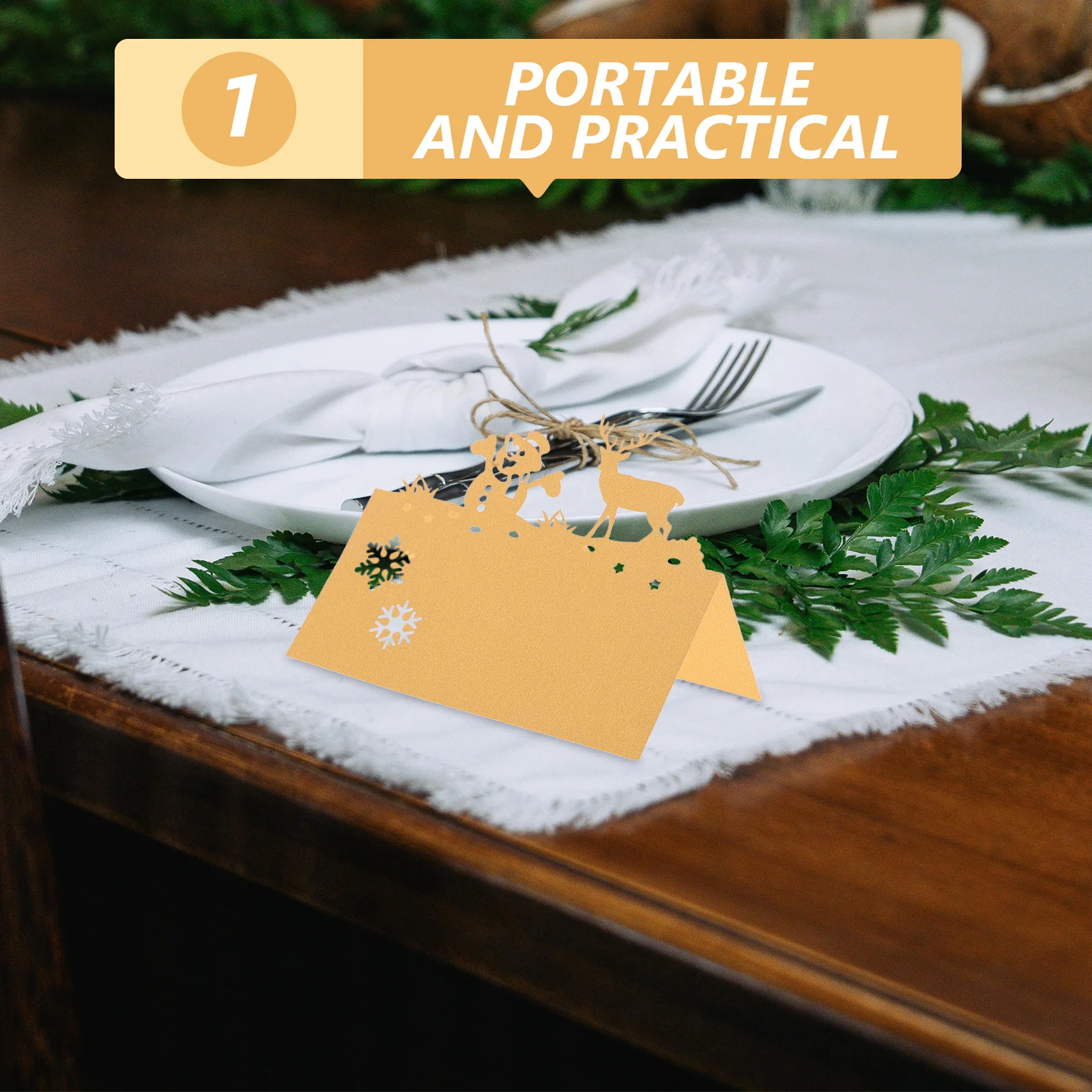 

50 Pcs Bulk Table Cards Paper Place Greet Holiday Party Seating Dining Christmas Name Decor