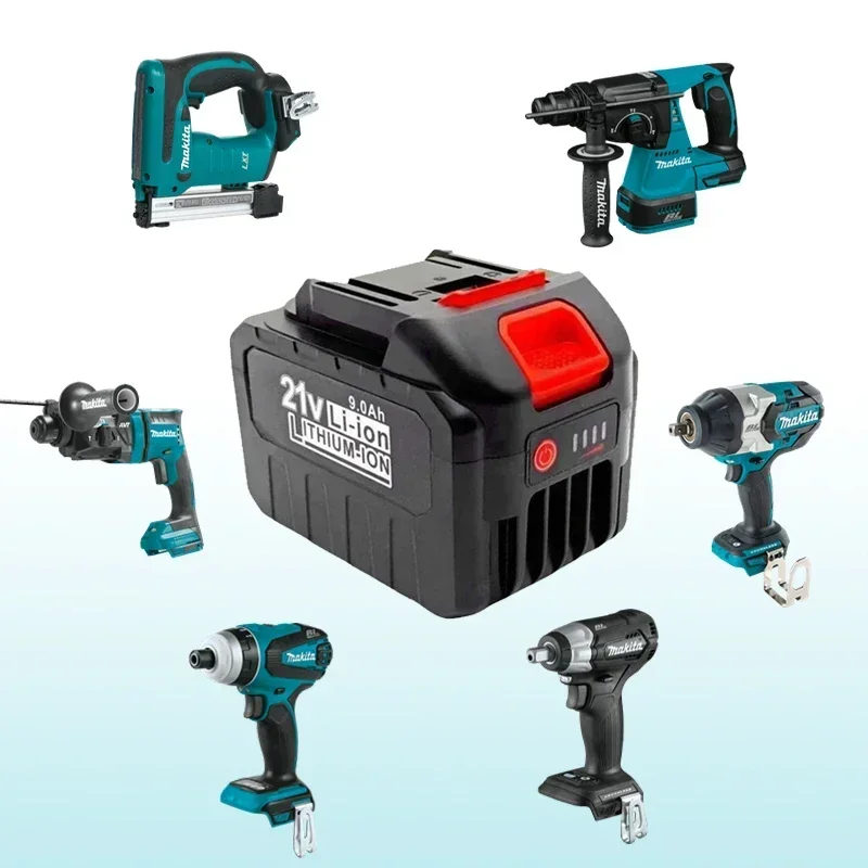 Batería de herramienta de 21V, paquete de baterías de iones de litio recargables, 9000mAh, 5S3P, gran capacidad, 9Ah, 18-21V, repuesto de batería para taladro, llave