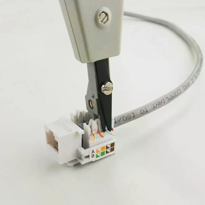 أداة لكمة أسفل 110 سلك القاطع سكين كماشة الاتصالات ل Rj45 كيستون جاك شبكة كابل وحدة الهاتف لوحة التوصيلات #2