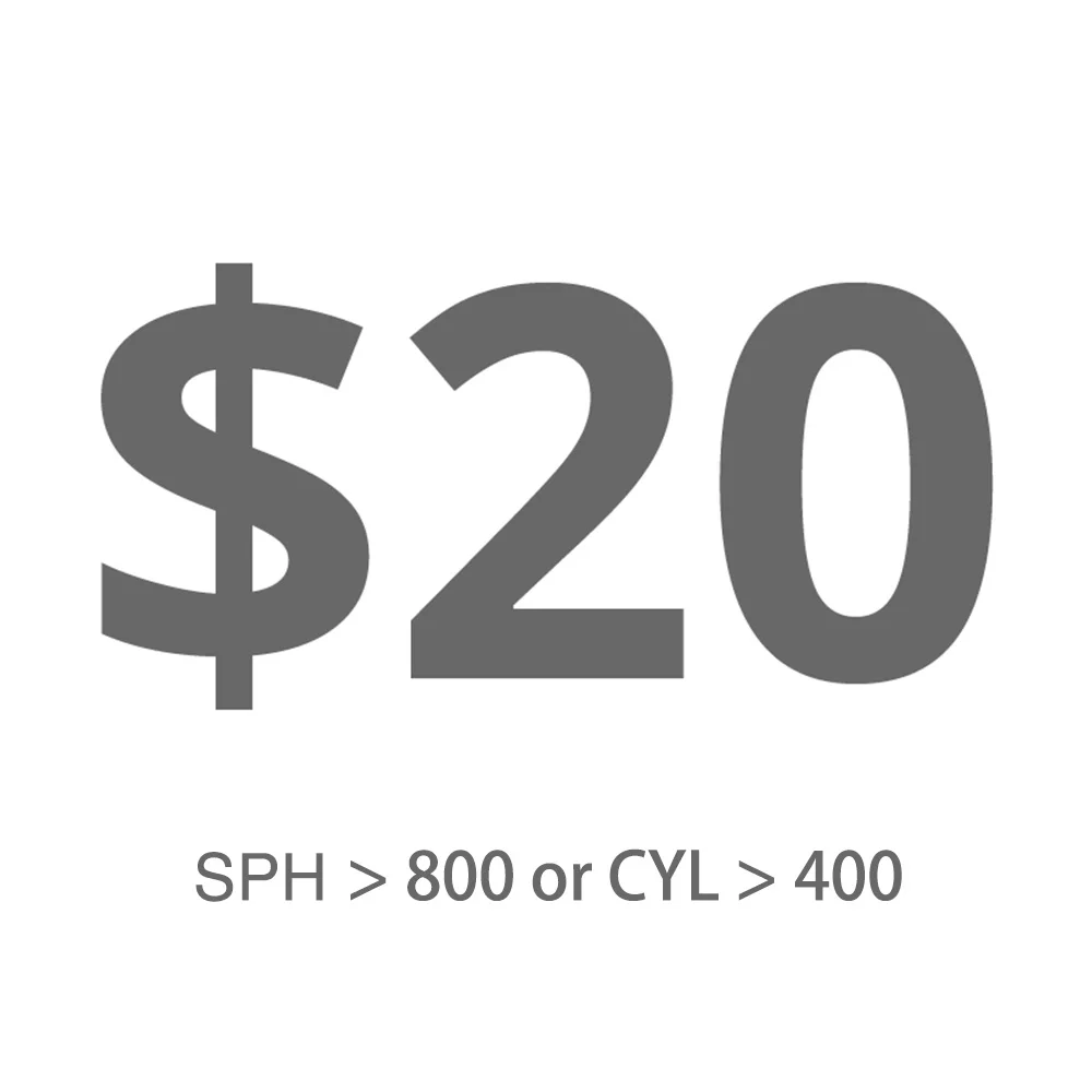 Custom height lenses or special prescription lenses require a price difference!