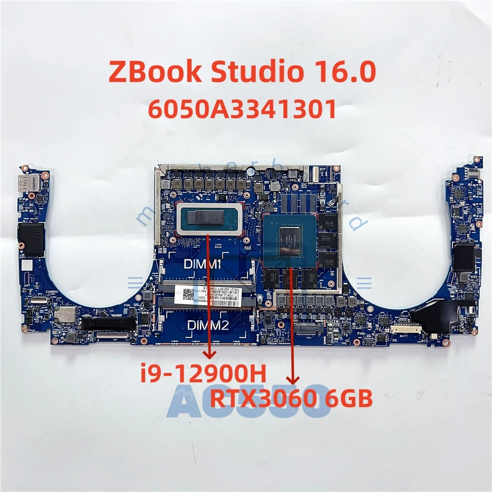 

Laptop Motherboard 6050A3341301 For HP ZBook Studio 16 G9 with i9-12900 RTX3060 6GB Fully Tested, Works Perfectly