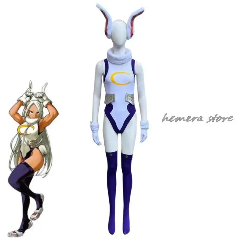 Mha Rabbit Hero Mirko Cosplay disfraz Sexy para mujer, Anime Bnha Rumi Usagiyama Miruko, juego de rol, fiesta de Cosplay