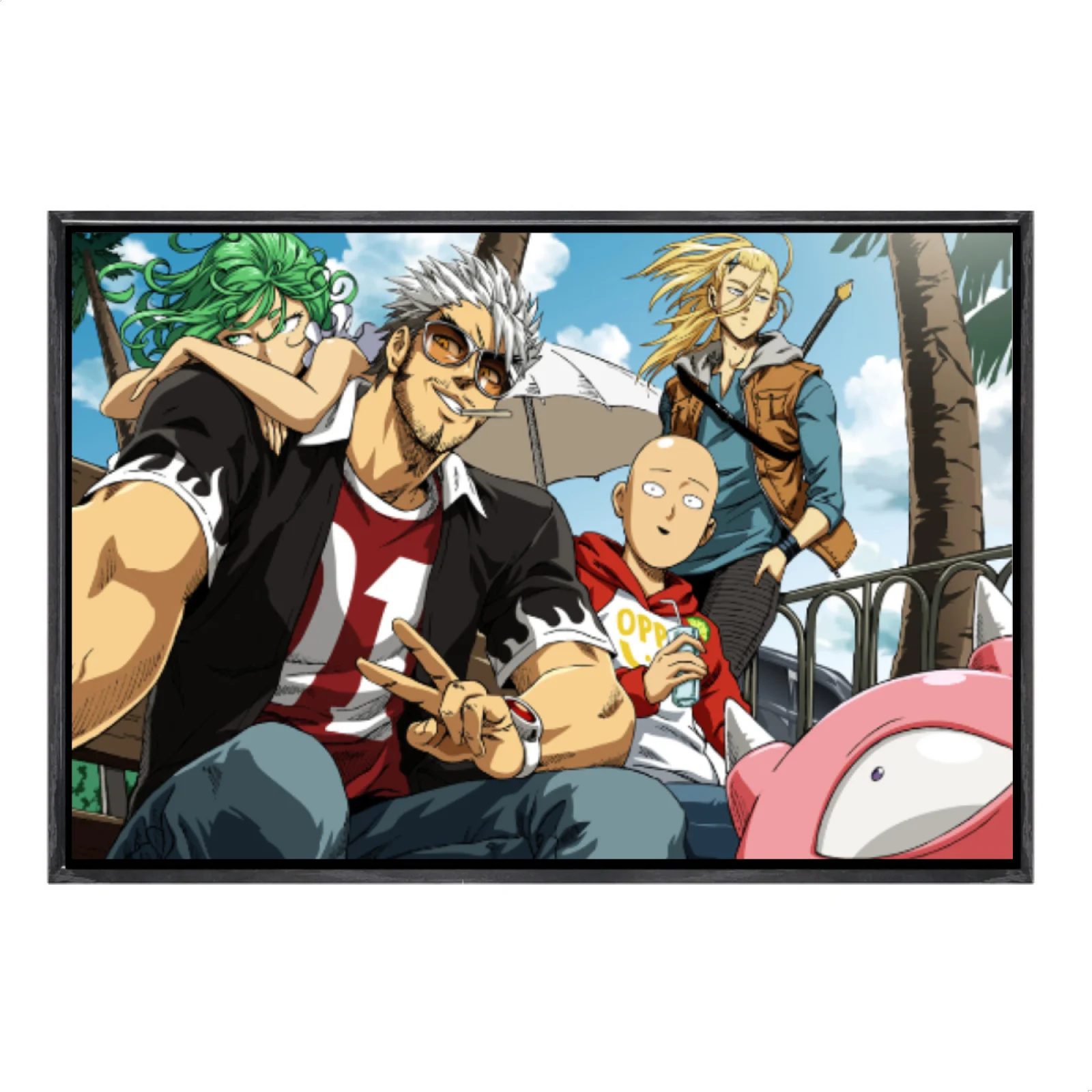 

Japanese Manga Multi-Size Canvas Poster Double Framed Wall Art, One Punch Home Decor for Living Room Bedroom