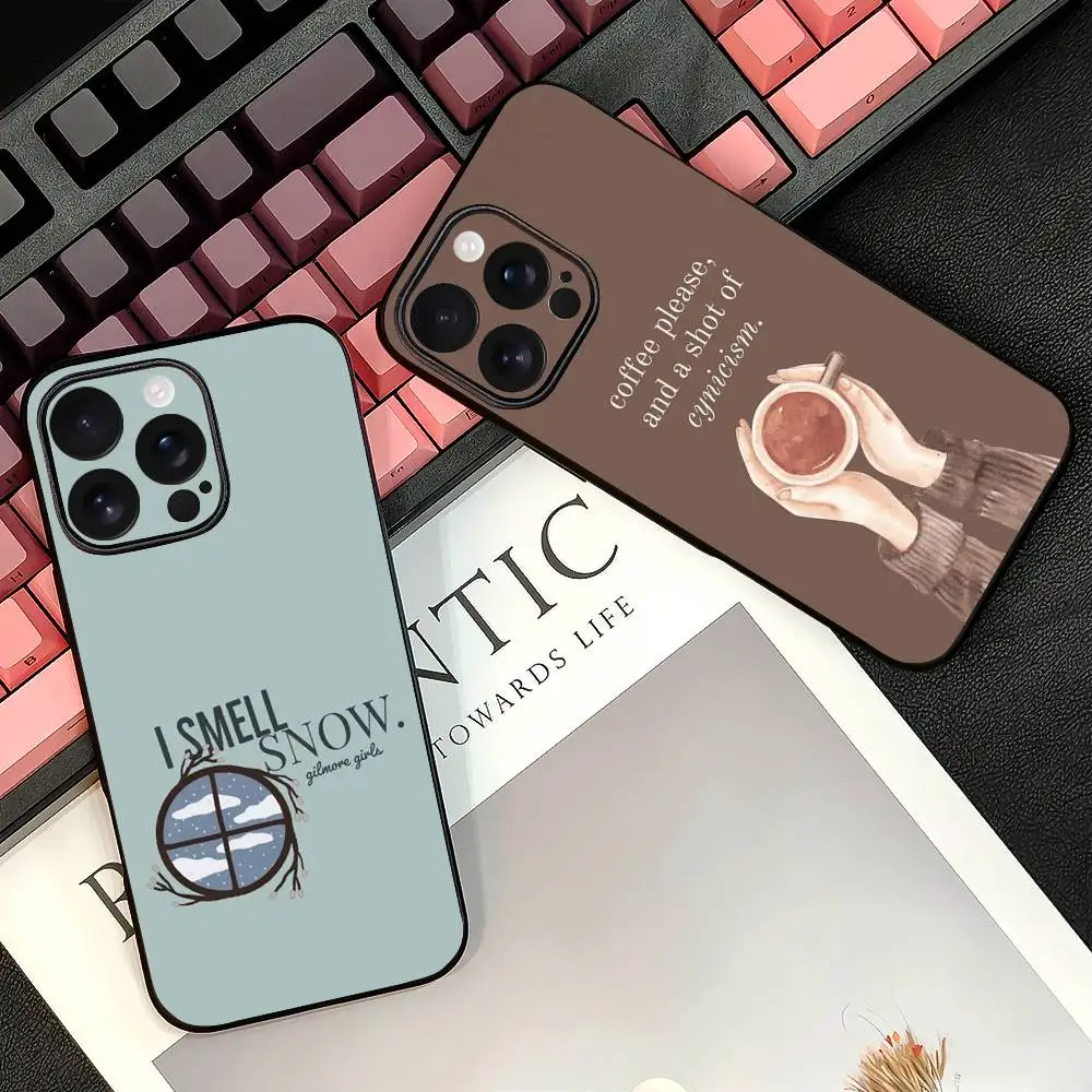 حافظة هاتف G-Gilmore Girls أنيمي لهاتف آيفون 16 15 14 13 12 17 PRO MAX PLUS حافظة صغيرة من مادة البولي يوريثان الناعمة والصديقة للبشرة #1