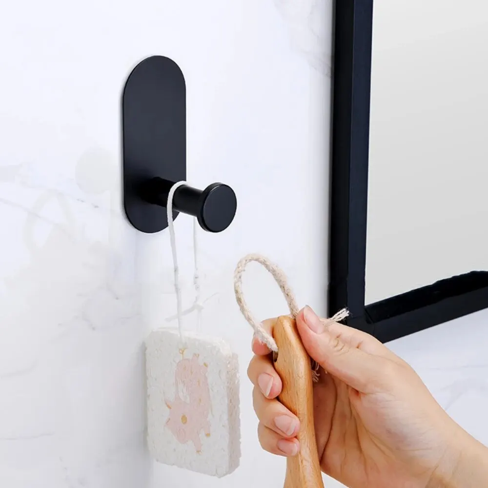 Self-adhesive Hooks Wall Stickers Hanging Hooks Towel Coat Holder Clothes Hanger Key Bag Hat Racks Bathroom Accessories Storage