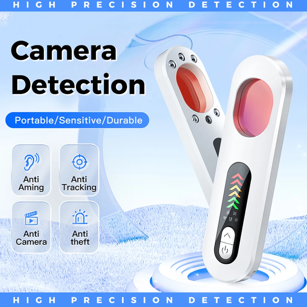 Anti Hidden Camera Bug Detector Electronic Sweeper 5 Levels Wireless Scanner Rechargeable Hidden Cam Buster Protect Privacy