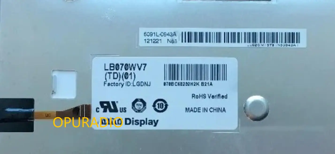 Original neuer 7-Zoll-LCD-Bildschirm LB070WV7(TD)(01) LB070WV7-TD01 Display für Hyundai Auto-Navigation TFT LCD-Monitore – Detail 5