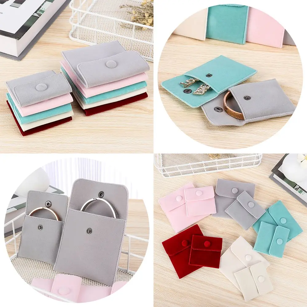 Nueva bolsa de almacenamiento a presión para regalo, bolsa de embalaje de joyería, bolsa para envolver collares, bolsa para pulsera