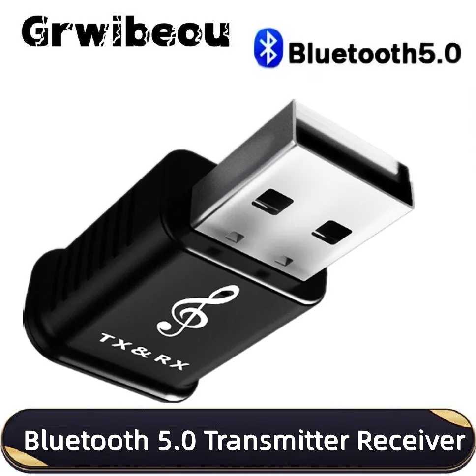 

Bluetooth 5.0 Transmitter Receiver 2-in-1 Wireless AUX 3.5mm Adapter for TV PC Car Speaker Earphone MP3 Dongle USB Audio Adapter