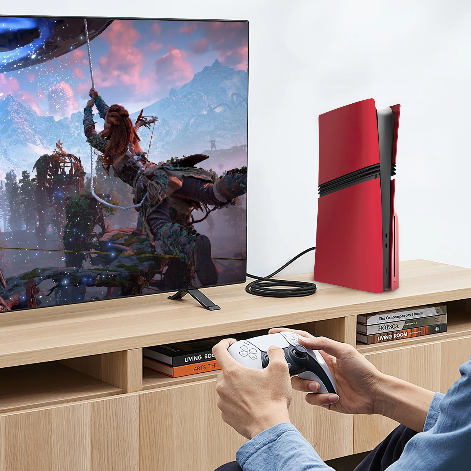 Voor PS5 PRO Digital Edition Console Case Voor PS5 PRO Optische Drive Vervanging Rode Kleur Beschermende Console Shell Scratch Cover