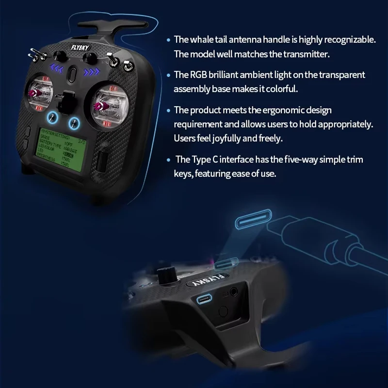 FLYSKY FS-ST8 2.4G 라디오 송신기 ANT RGB 보조 3.0 8CH 10CH FS-SR8 수신기 forRC 비행기 자동차 제어