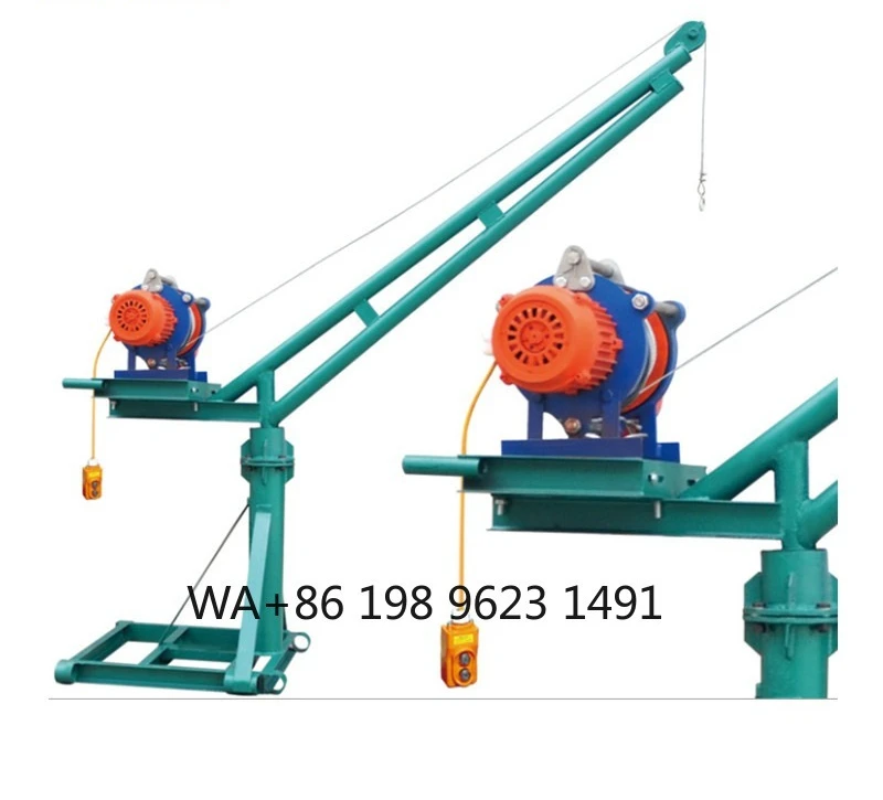 

500kg 1000kg Mini Outdoor Hoist Crane Motor Core Part CE Certified Construction Site Lifting Equipment