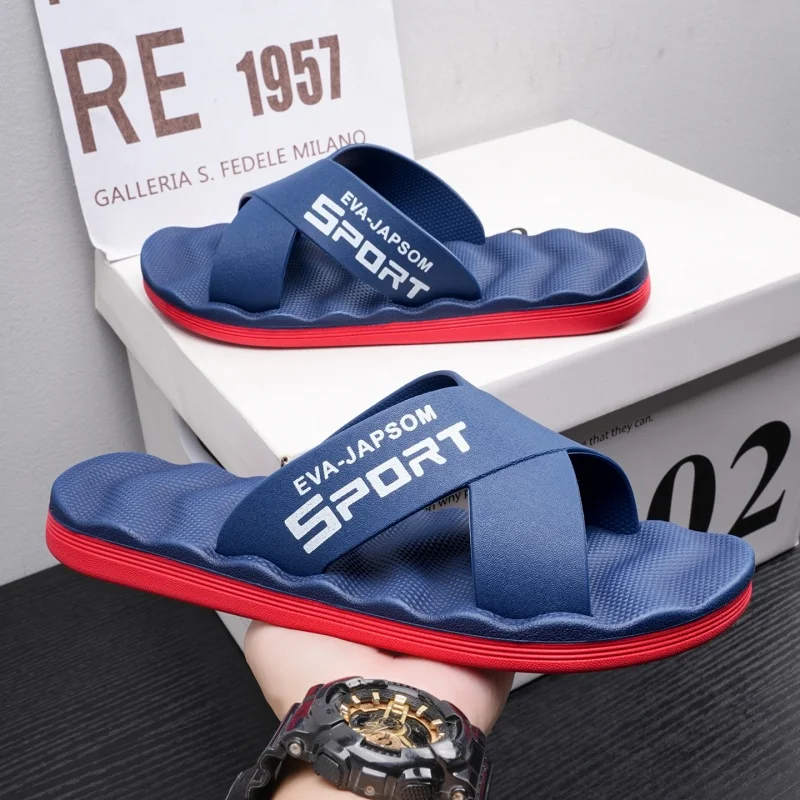 

Summer Men Home Slippers Massage Waves Soft Indoor House Shoes Slides Breathable Shoes Sleepers Slipers Bathroom Room Bedroom