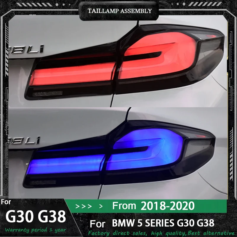 

Задний фонарь для BMW 2018-2020 5 серии G38 525 528 530 Ремонт в сборе Светодиодный динамический задний фонарь Обновление сенсорного синего автомобильного аксессуара