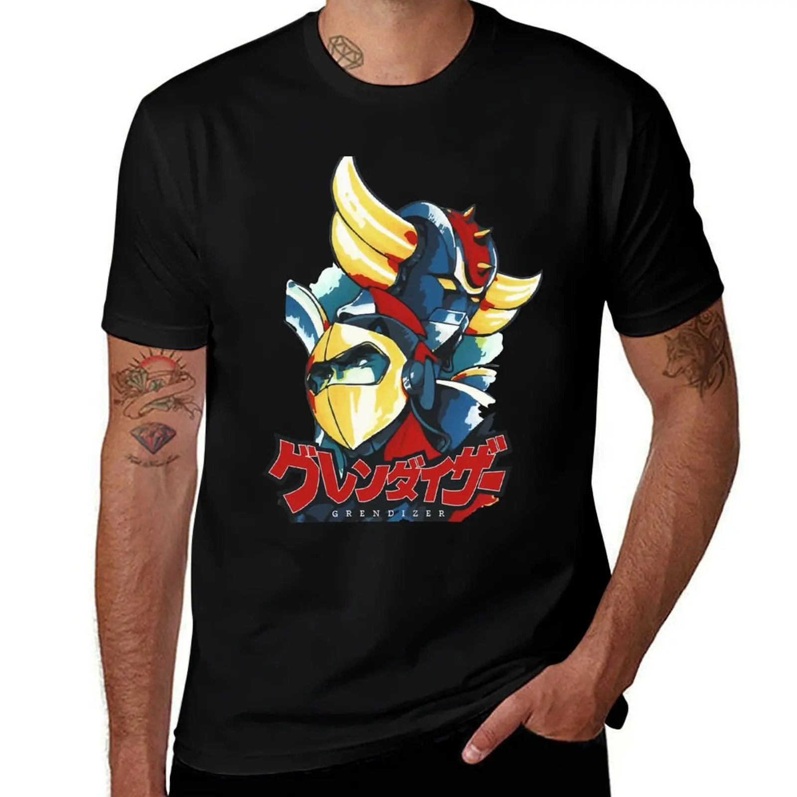 

Grendizer and Duke Fleed T-Shirt Casual Streetwear Short Sleeve Tee