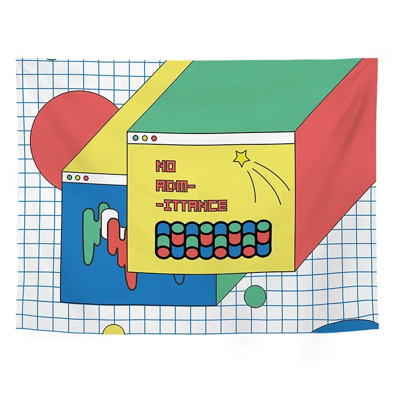 Abstract Cartoon Background Hanging Cloth Home Wall Decoration Tapestry Office Living Room Tapestry
