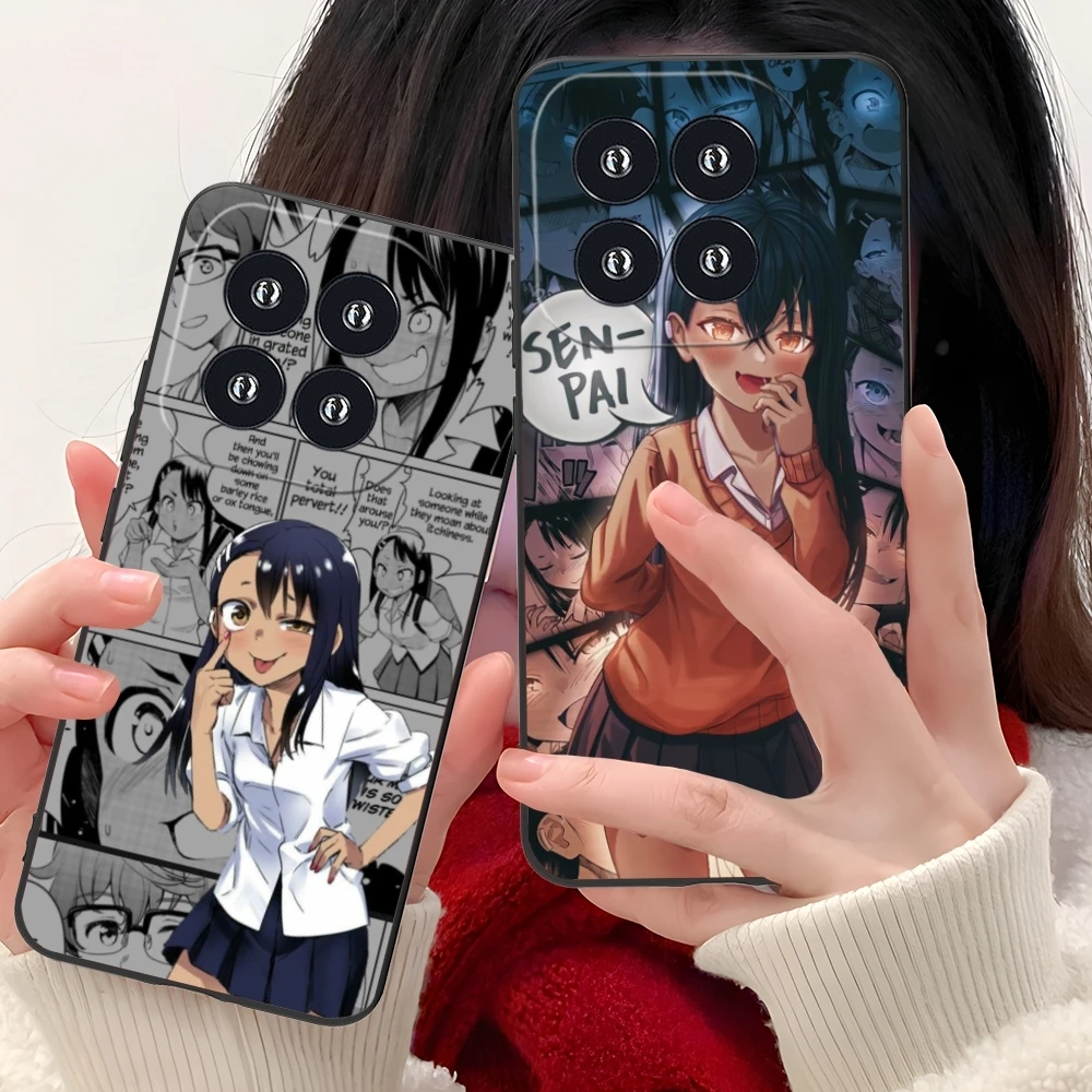 Hayase Nagatoro Anime Mobile Cell Phone Case for Xiaomi 14 13 12 11 10 9 T Ultra Lite Pro S SE X 5G Black Soft Phone Cover Shell