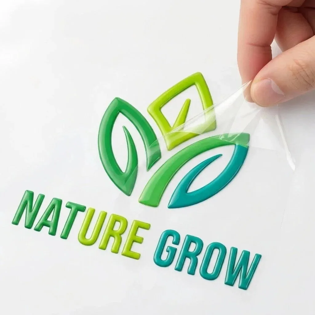 50pcs Stickers Personalized 3D Custom Transfer Sticker UV Print Customized Logo Wedding Label Company Brand DTF Waterproof DIY
