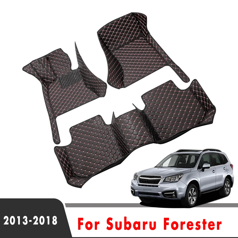 Car Floor Mats Interior Styling Carpets For Subaru Forester SJ 2018 2017 2016 2015 2014 2013 Auto Accessories Rugs Custom Parts