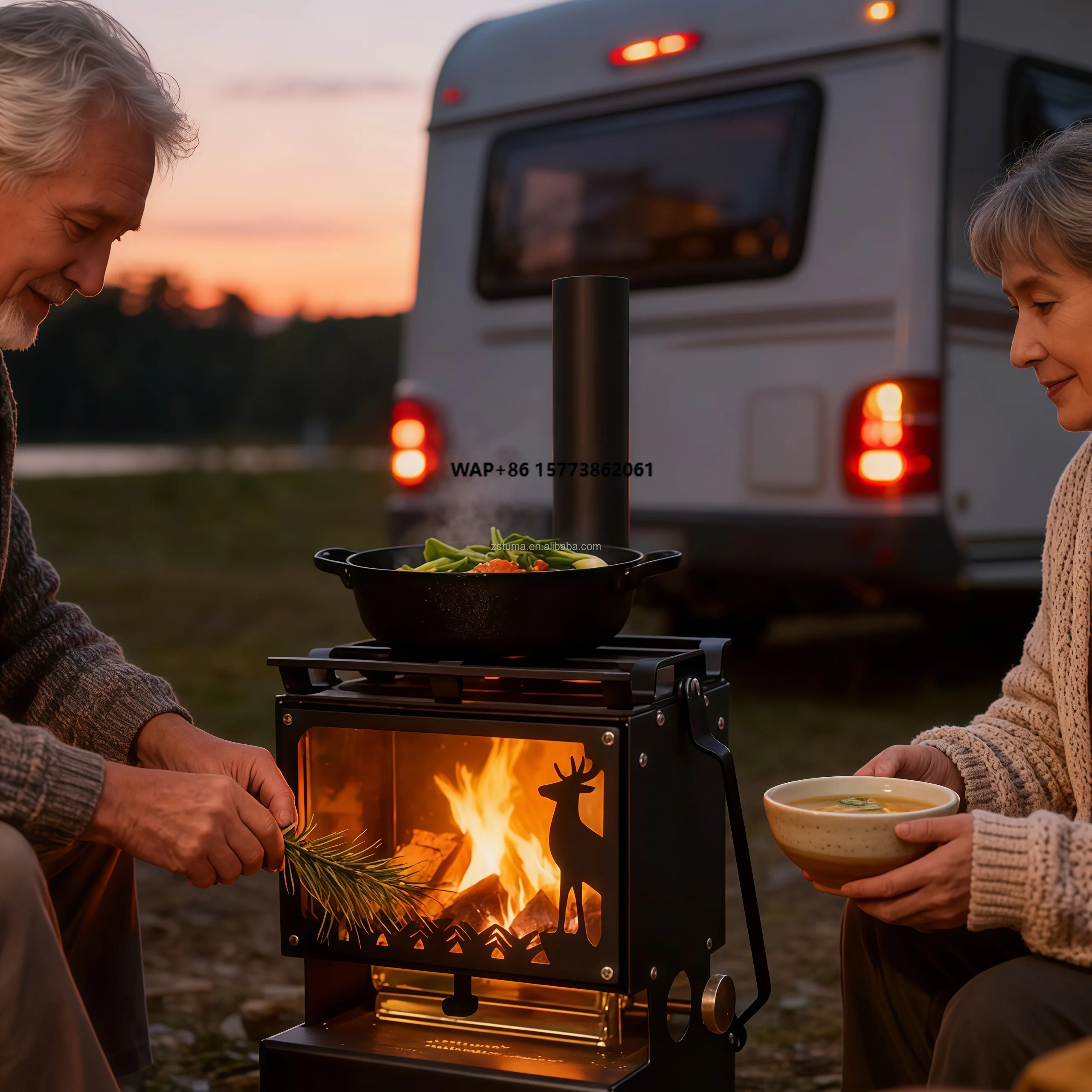 

New Design Kd Structure Fire Pit Outdoor Black Steel Chimenea for Outdoor