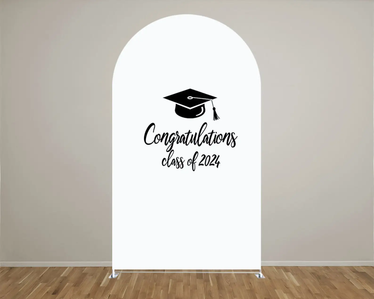 

Mehofond Custom 2-Sided Congratulation Graduation Graduate Congrats Grad Party Cover Chiara Arch Background Decor Backdrop Photo