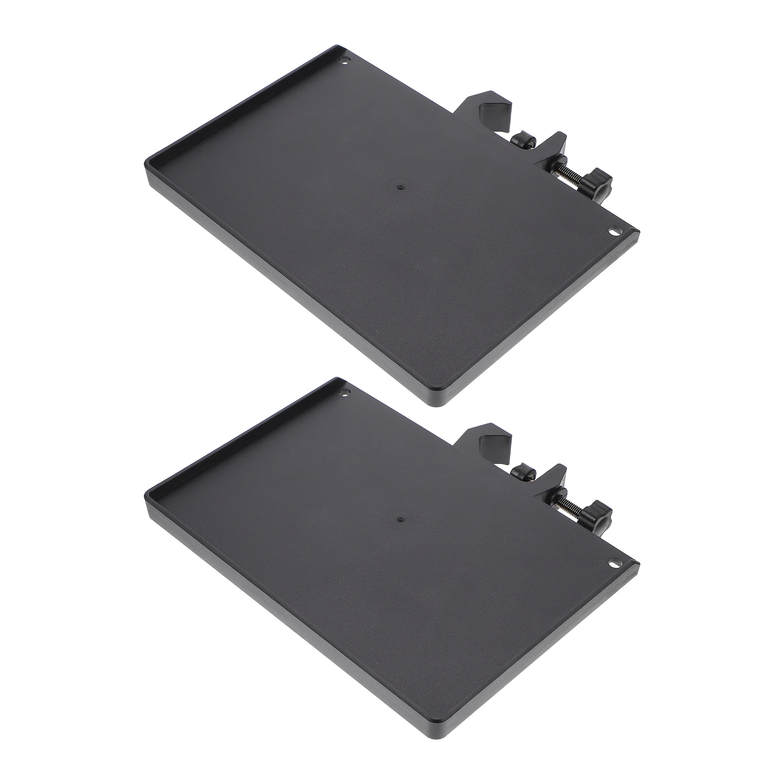 

2 Pcs Sound Card Tray Microphone Stand Black Abs Live Broadcast Bracket-Compatible Durable Holder Trays For Mic Accessories