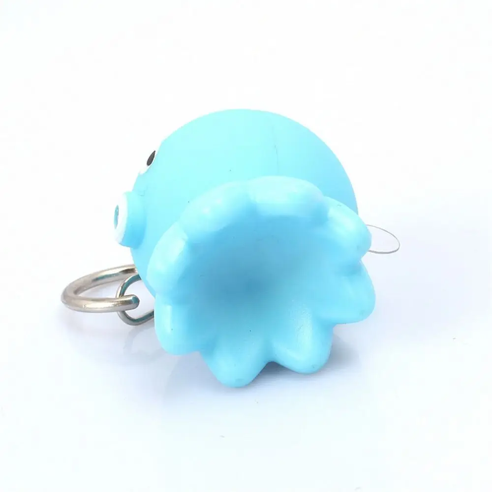 3D-Simulation Octopus Schlüssel bund Licht führte Sound Schlüssel ring Kette Tasche Rucksack Dekor Baby Spielzeug Kind Werbung Geschenk