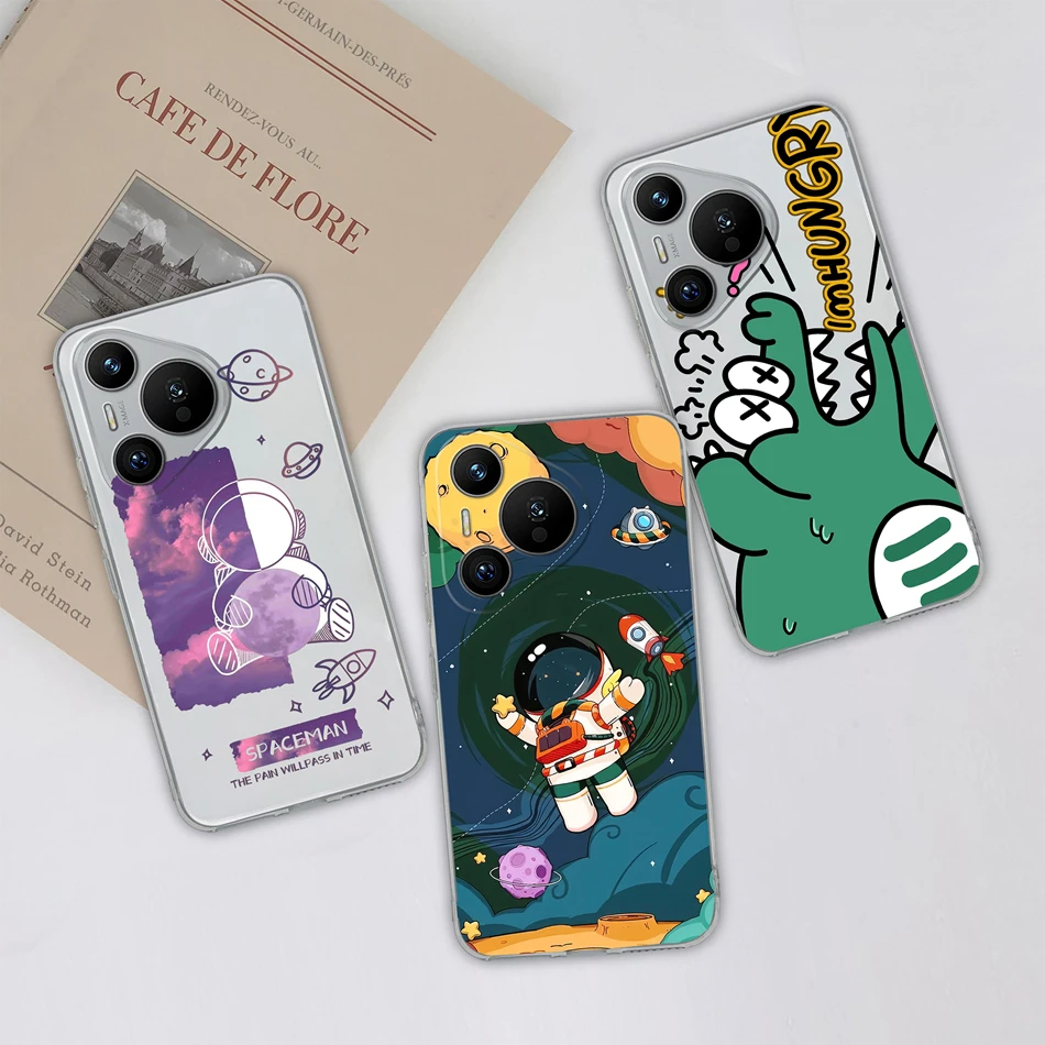 Case For Huawei Pura 70 Pro Ultra Gradient Color Clear Phone Cover For Pura70 70Pro 70Ultra Soft Silicone Anti Drop Back Cover
