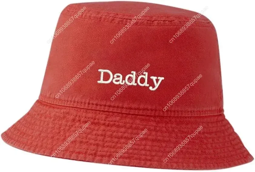 Daddy Mens Bucket Hat Embroidered Cotton Washed Unisex Casual Fisherman Hat