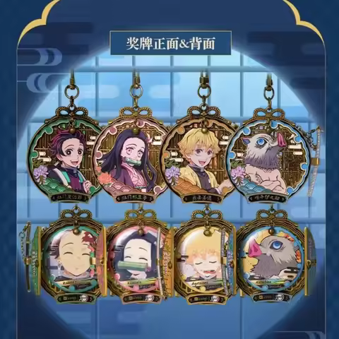 Anime Demon Slayer Tokitou Muichirou Kanroji Mitsuri Agatsuma Zenitsu Kamado Tanjirou Cosplay Souvenir Medal Accessory Fans Gift
