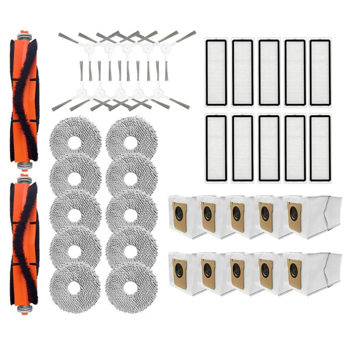 

AUU-For Omni 2 / C102CN/Omni 1S/B116 Robot Vacuums Main Side Brush Hepa Filter Mop Cloths Dust Bag Accessories