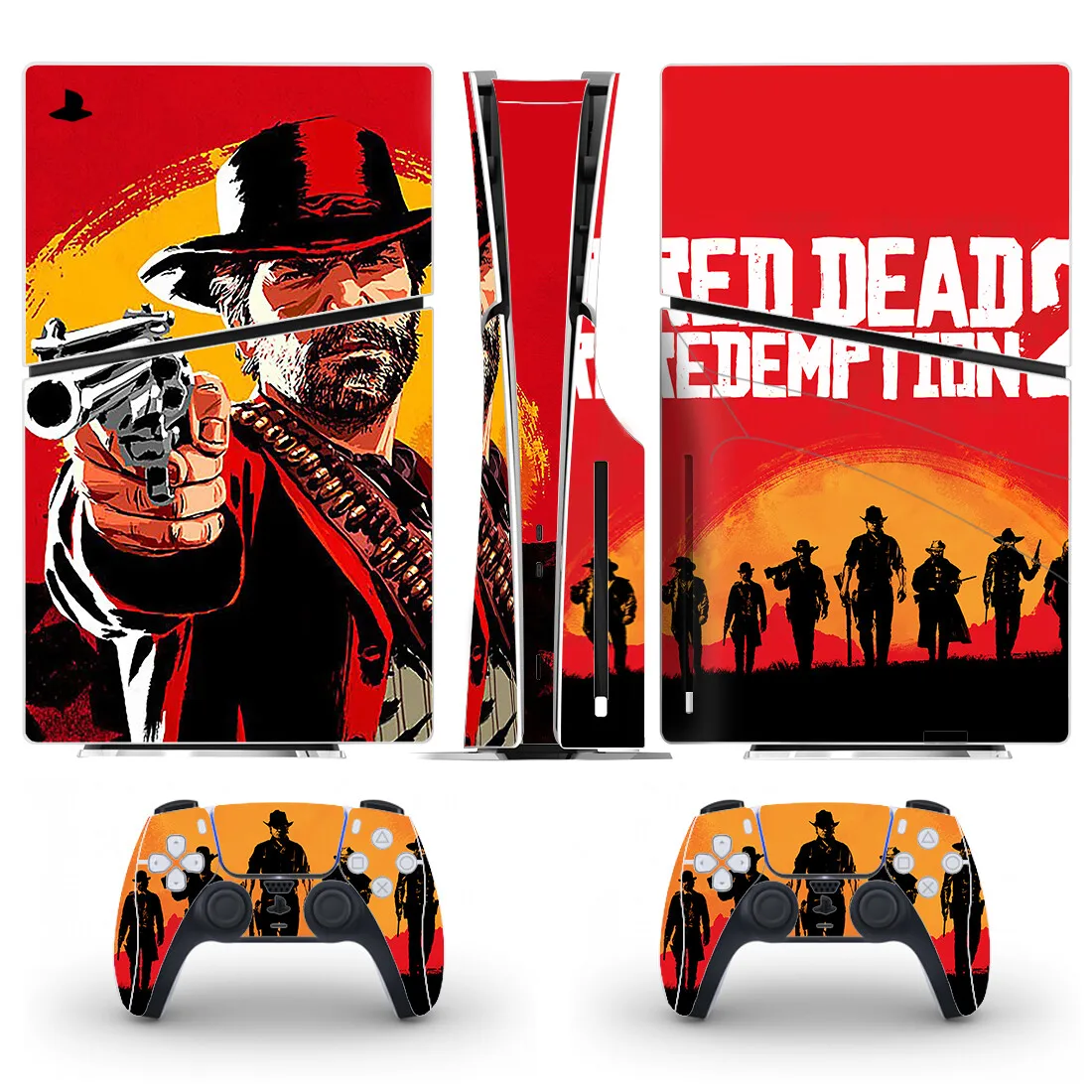 Red Dead Redemption 2 PS5 Slim Disc Skin Sticker Decal Cover for Console Controller PS5 Slim Disk Sticker Vinyl