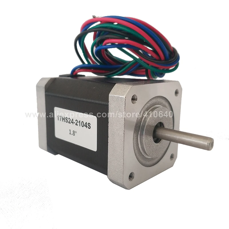 

Stepper Motor 17HS24-2104S L 60 mm Nema 17 with 1.8 deg 2.1 A 65 N.cm and bipolar 4 lead wire HIGH TORQUE TYPE