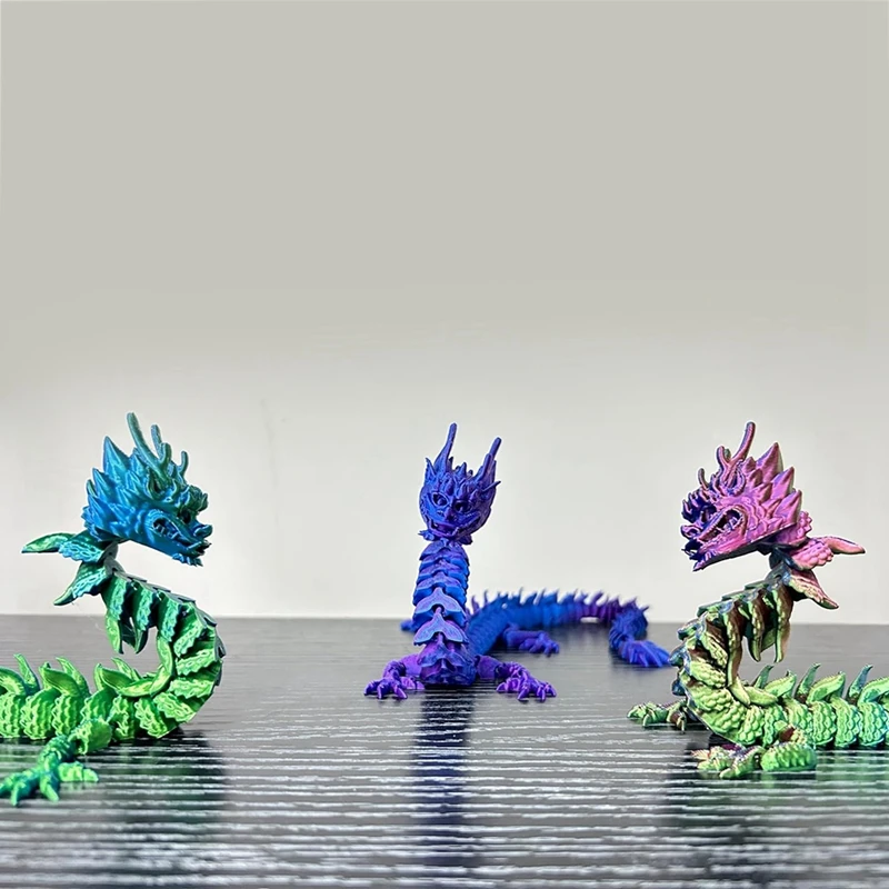 3 PCS 3D Printing Dragon In Eggs, As Shown PLA Multicolor Dragon Figure, Toy Home, Office, Desk Decoration