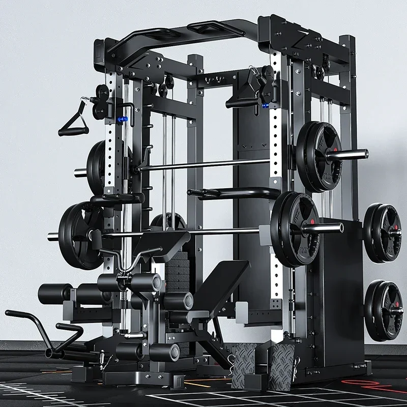 Squat Rack Home Gym Gym BodyBuilding Equipment Gym Indoor Multifunctional Smith Machine Fitness Equipment Forearm Exerciser