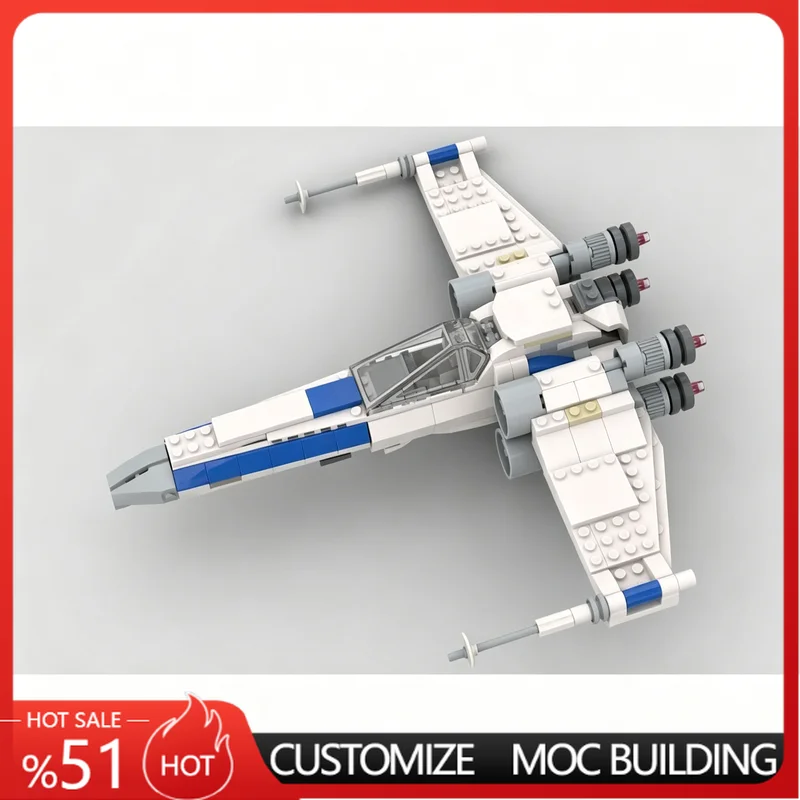 

437PCS Sci-Fi Space Fighter Custom MOC Building Blocks Model Educational Assembly Toy For funs Birthday Gift Collection Display